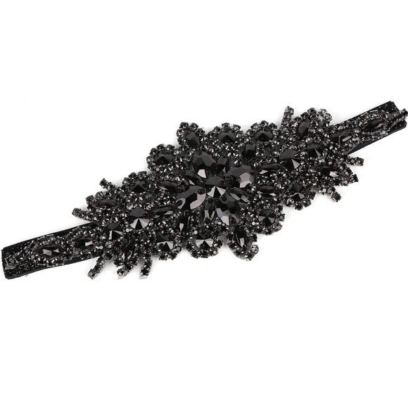 RHINESTONE Beaded 1920s Great Gatsby Vintage Bride Headpiece Flapper Headband - Picture 1 of 7